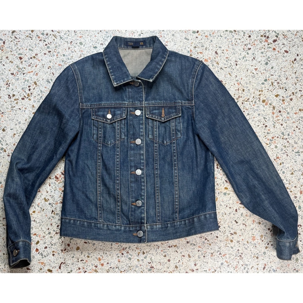 J.Crew Women's Vintage Button Up Long Sleeve Denim Jacket Size XS